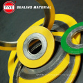 ¡Gran venta! Metal espiral herida junta Ss304 con el anillo exterior CS Spray pintura colores amarillo o verde Junta